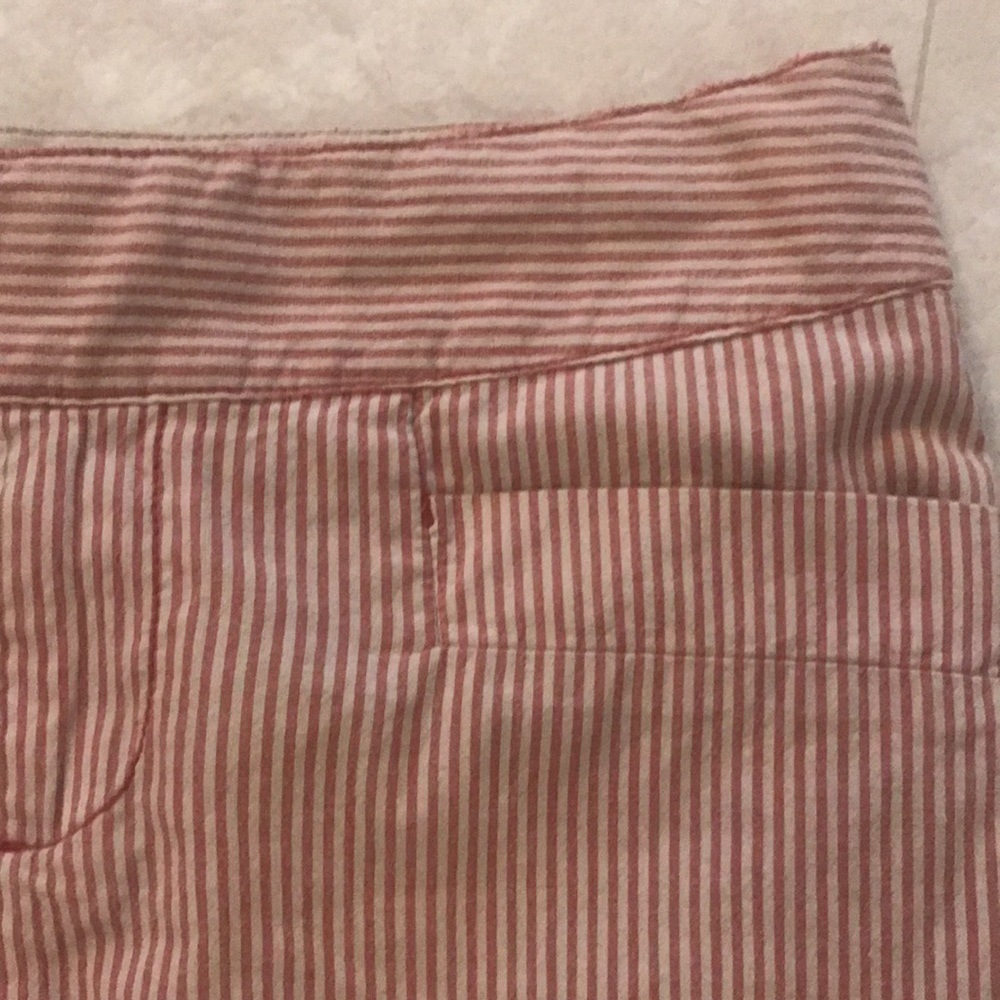 American Eagle Red Stretch Striped Skirt 0